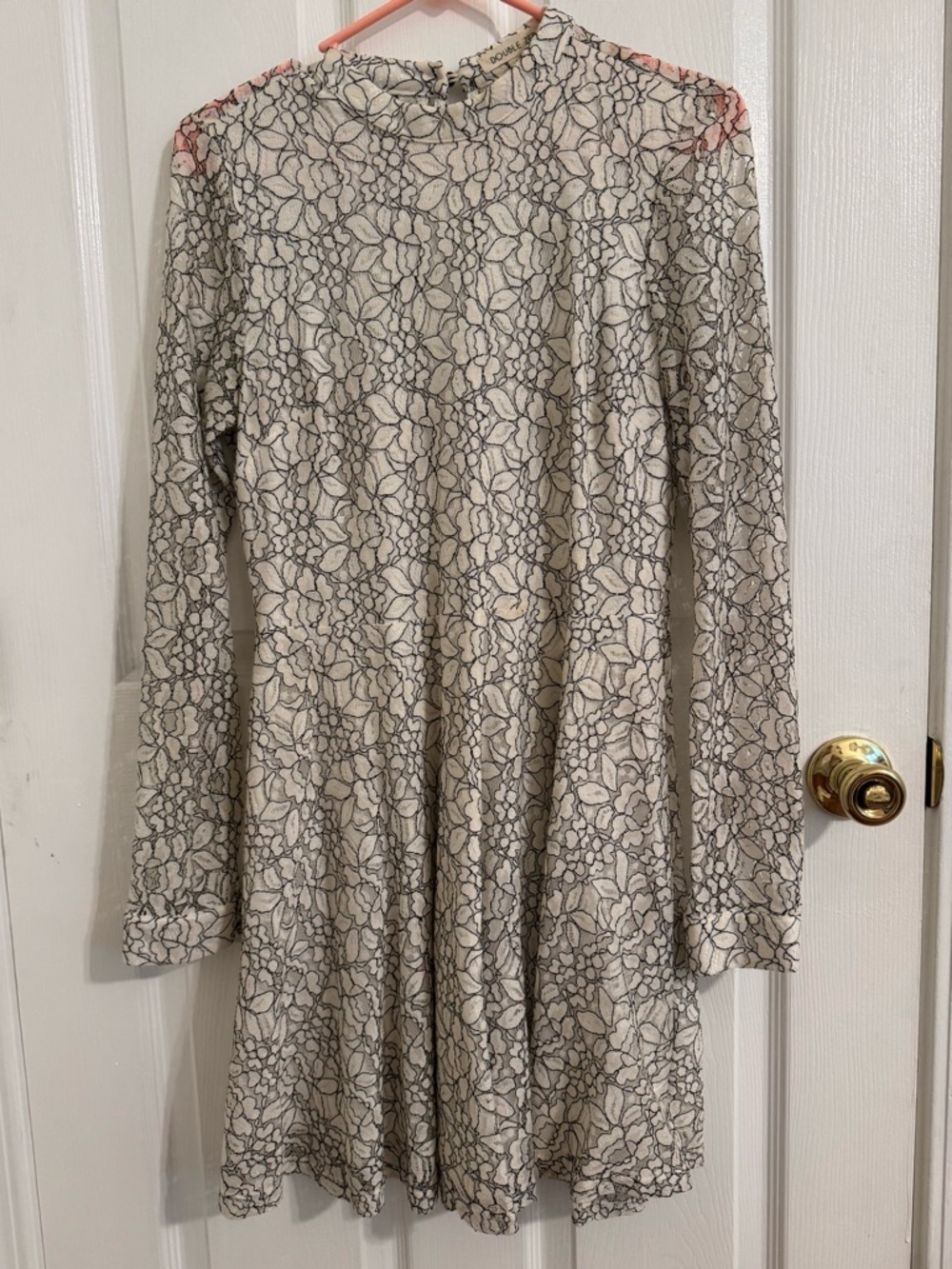 Double Zero Long Sleeve Floral Lace-Print Dress